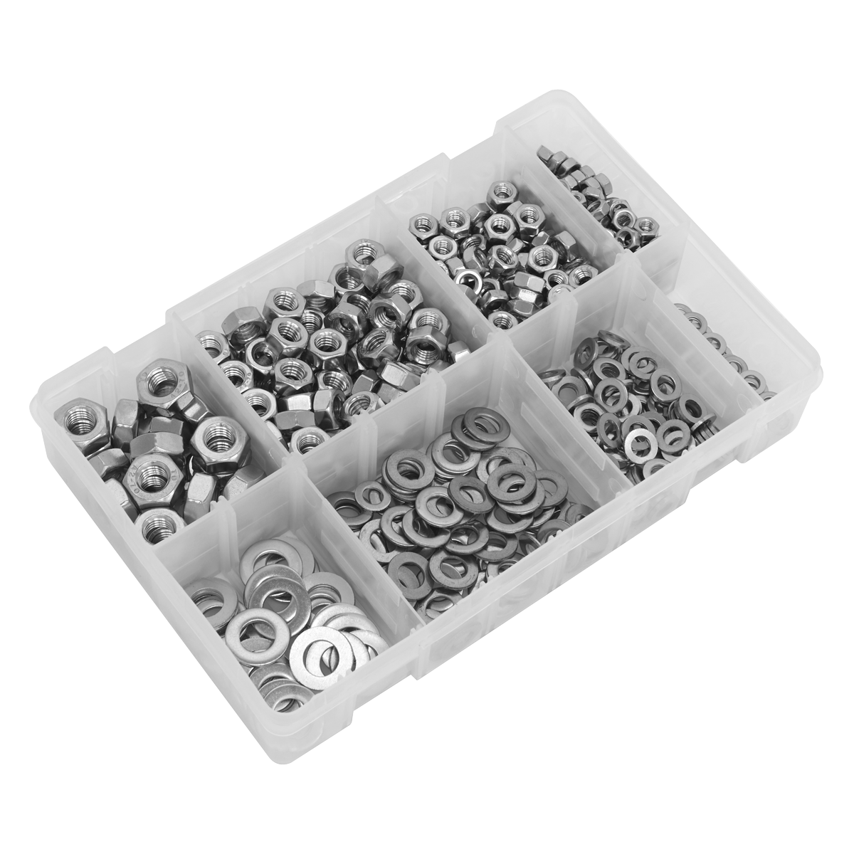 Stainless Steel Nut and Washer Assortment M5-M10 500pc AB077NW