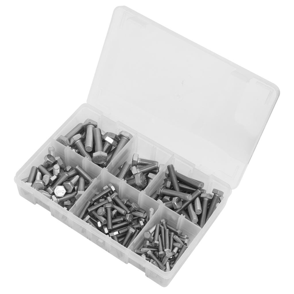 Stainless Steel Setscrew Assortment M5-M10 150pc AB078SS