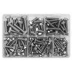Stainless Steel Setscrew Assortment M5-M10 150pc AB078SS