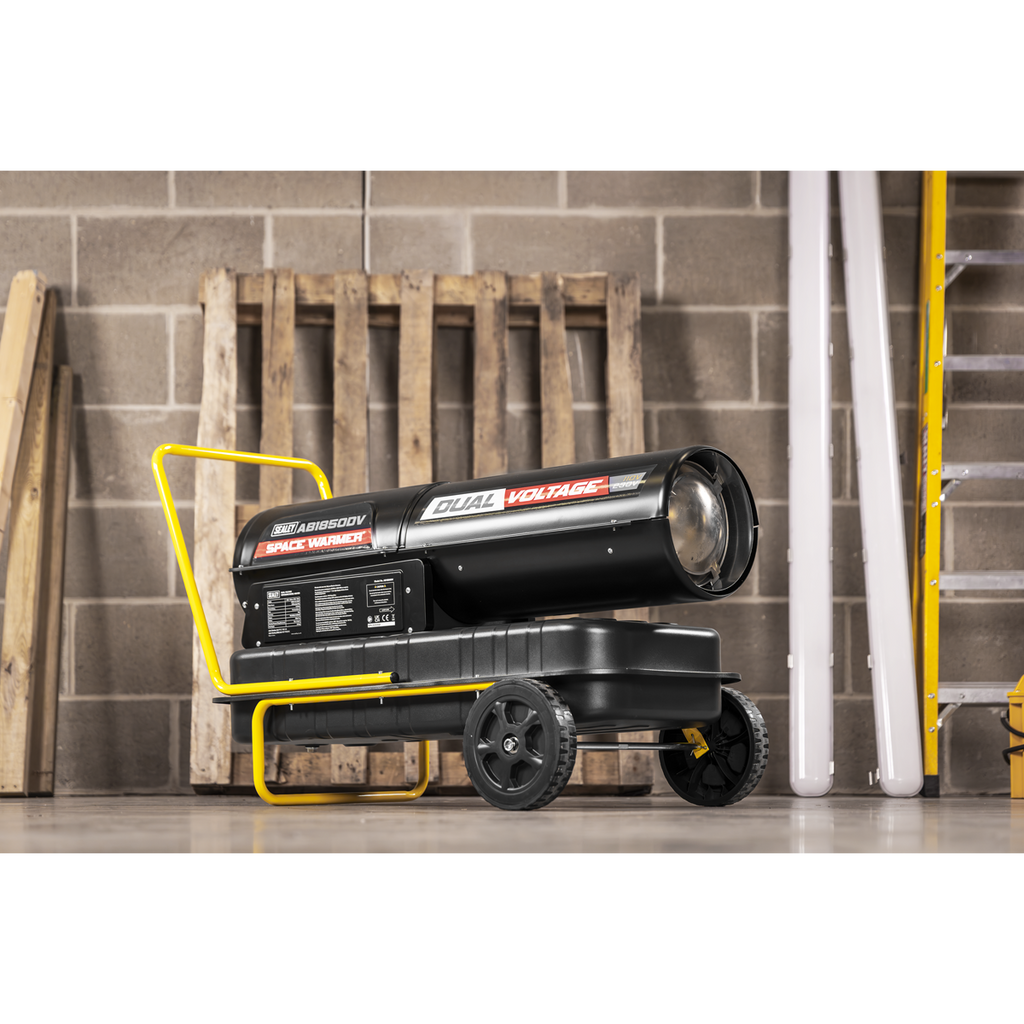 Dual Voltage Kerosene/Diesel Heater with Wheels 185,000Btu/hr(55kW) AB1850DV