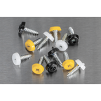 Numberplate Screw Assortment 4.8mm x 18mm 195pc - Plastic Enclosed Head AB195NP