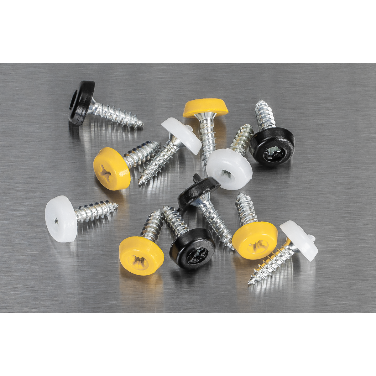 Numberplate Screw Assortment 4.8mm x 18mm 195pc - Plastic Enclosed Head AB195NP