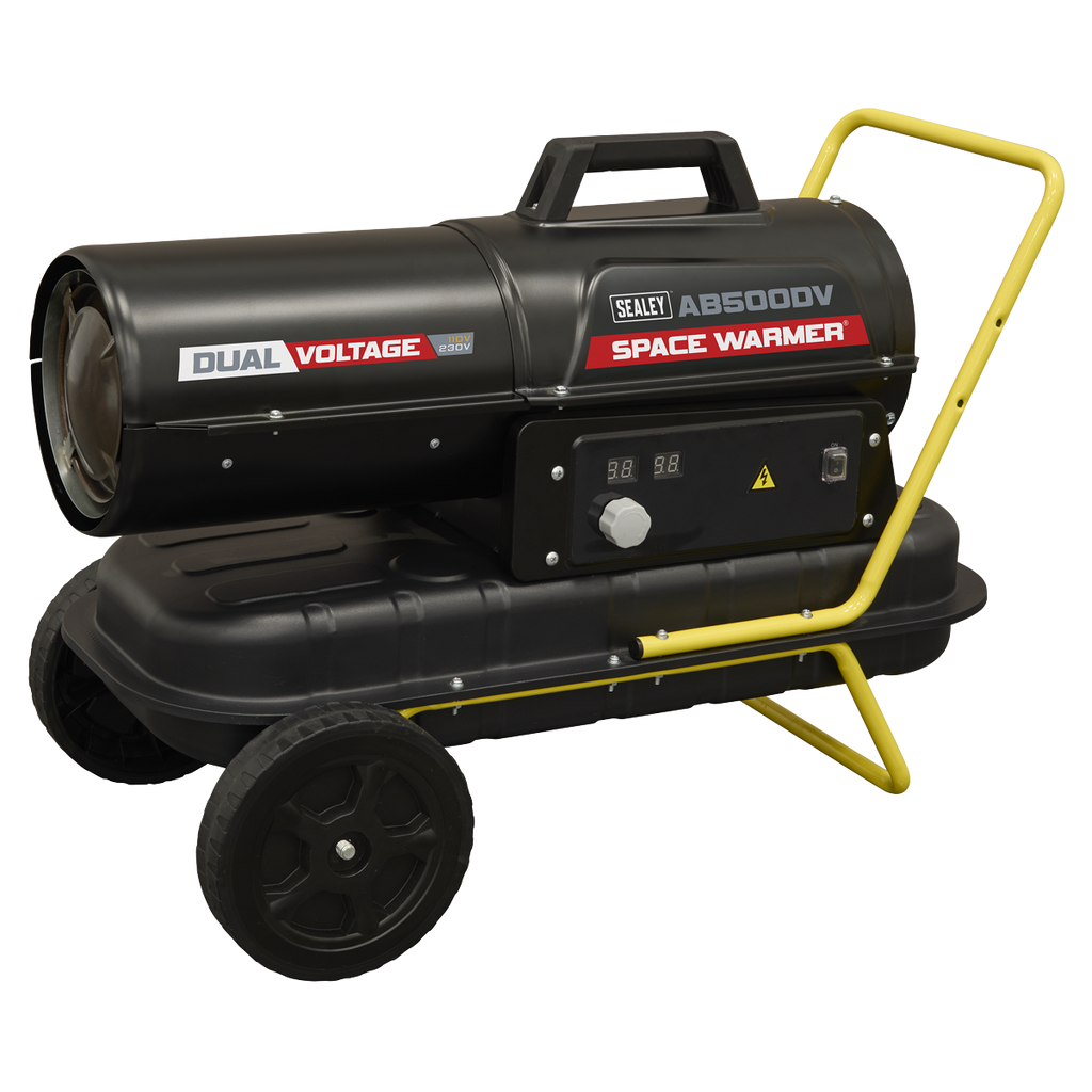 Dual Voltage Kerosene/Diesel Heater with Wheels 50,000Btu/hr(15kW) AB500DV