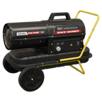 Dual Voltage Kerosene/Diesel Heater with Wheels 50,000Btu/hr(15kW) AB500DV