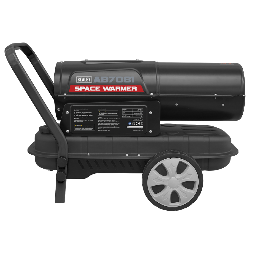 Kerosene/Diesel Heater with Wheels 70,000Btu/hr AB7081