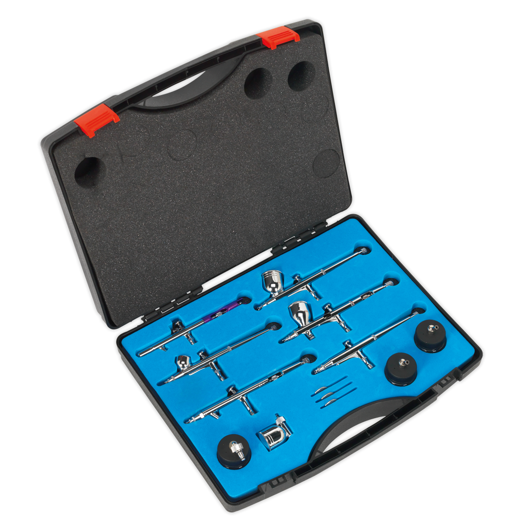 Mini Gravity/Suction Feed Air Brush Kit 10pc AB936