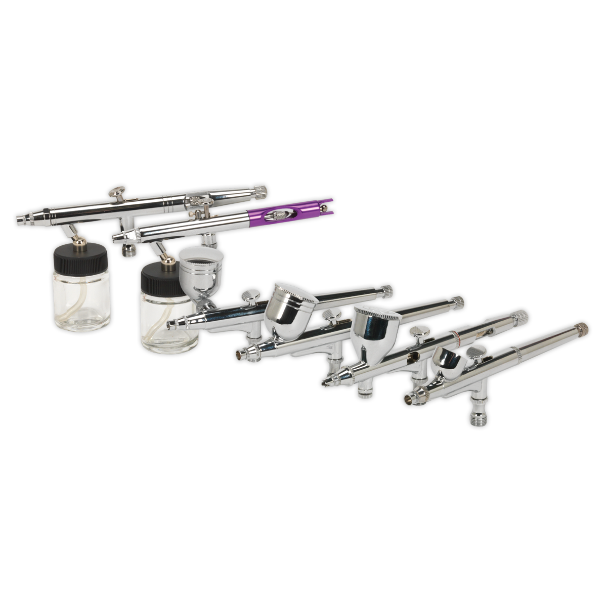 Mini Gravity/Suction Feed Air Brush Kit 10pc AB936