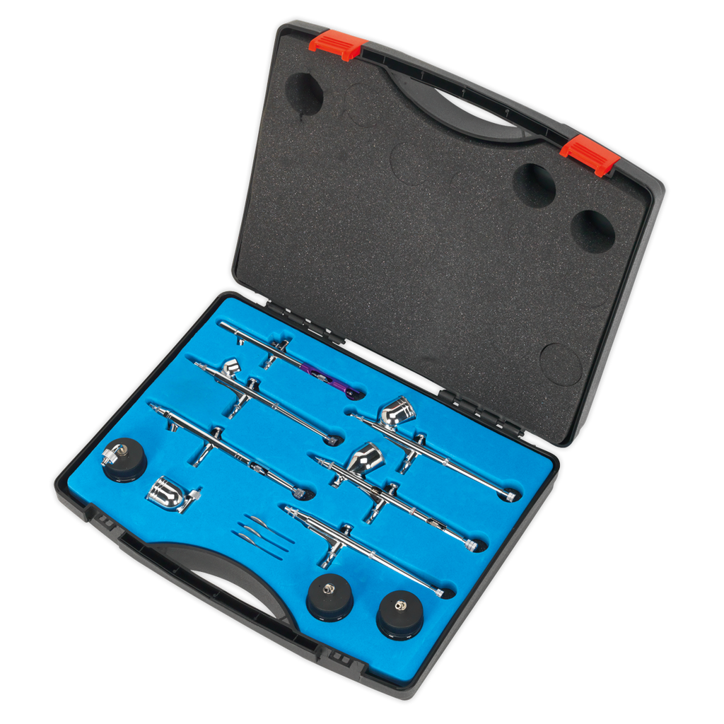 Mini Gravity/Suction Feed Air Brush Kit 10pc AB936
