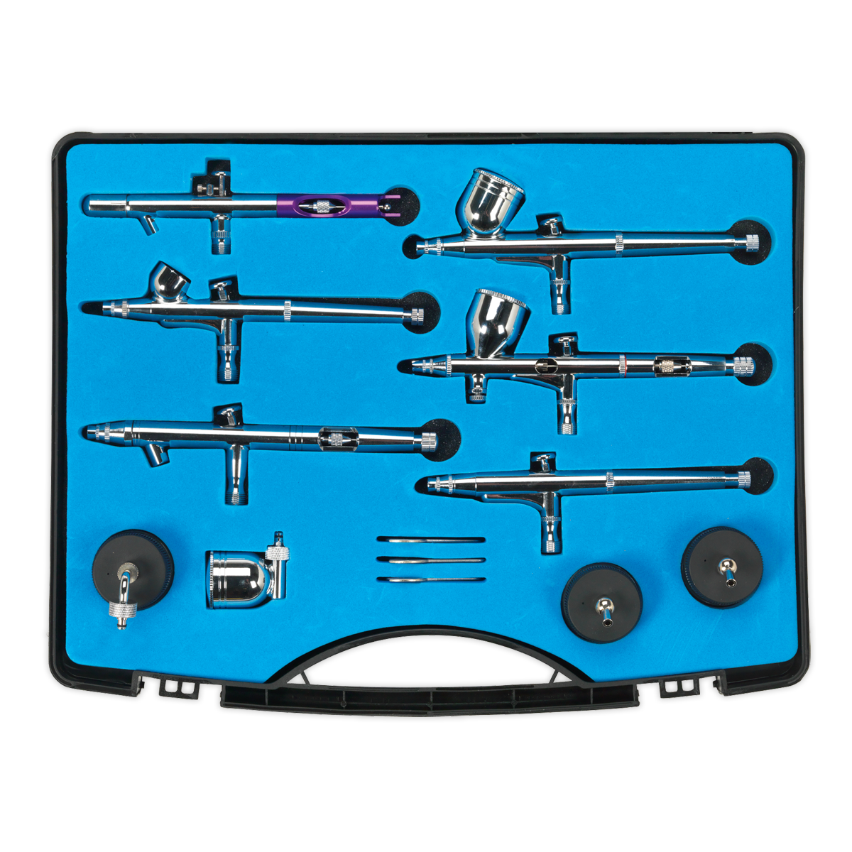 Mini Gravity/Suction Feed Air Brush Kit 10pc AB936