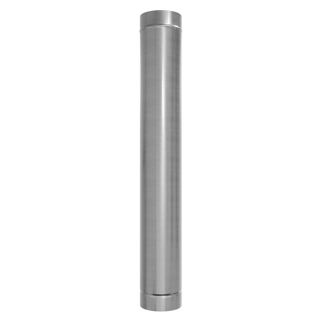 Stainless Steel Exhaust/Flue End Pipe for ABI600 & ABI1000 120 x 1000mm ABI1000AK2