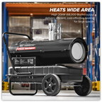 Indirect Kerosene/Diesel Heater with Wheels 68,000Btu/hr ABI600