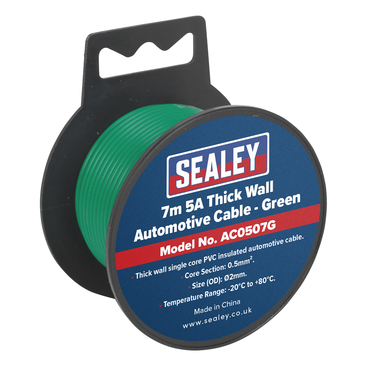 5A Thick Wall Automotive Cable 7m - Green AC0507G