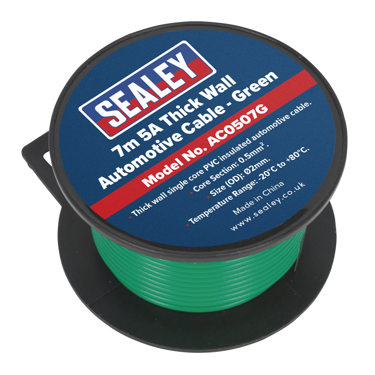 5A Thick Wall Automotive Cable 7m - Green AC0507G