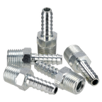 PCL Screwed Tailpiece Male 1/4"BSPT - 1/4" Hose - Pack of 5 AC08
