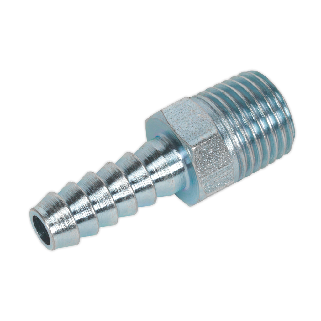 PCL Screwed Tailpiece Male 1/4"BSPT - 1/4" Hose - Pack of 5 AC08