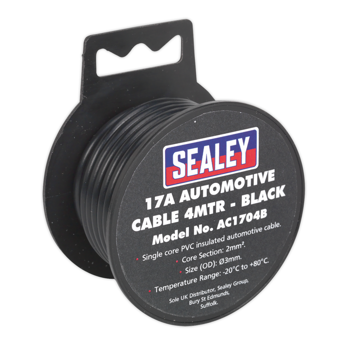 17A Thick Wall Automotive Cable 4m - Black AC1704B