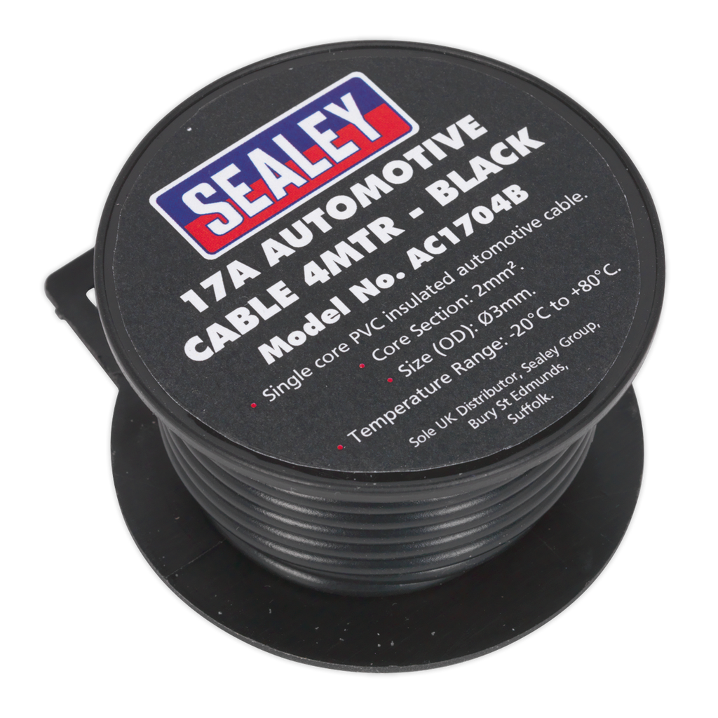 17A Thick Wall Automotive Cable 4m - Black AC1704B
