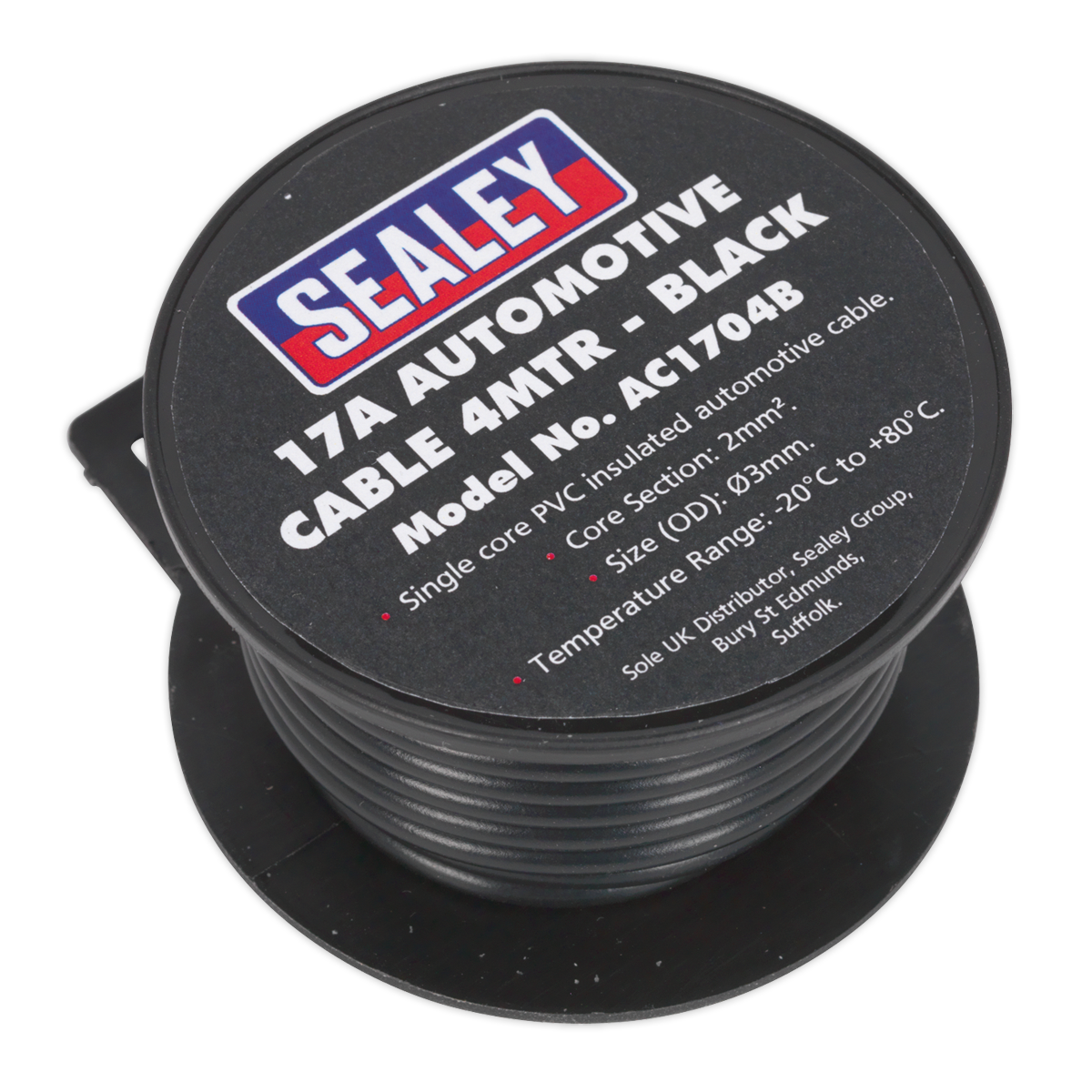17A Thick Wall Automotive Cable 4m - Black AC1704B