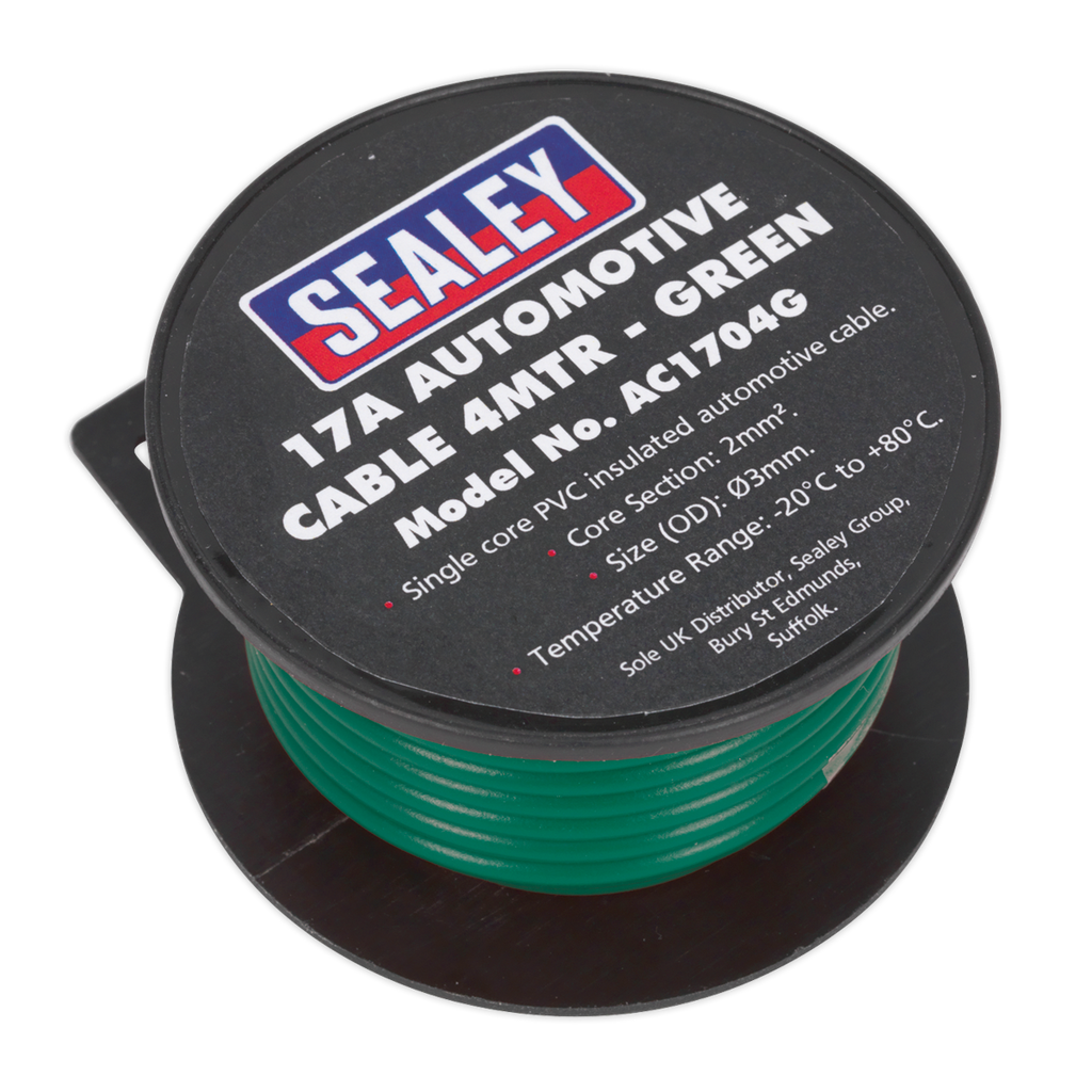 17A Thick Wall Automotive Cable 4m - Green AC1704G
