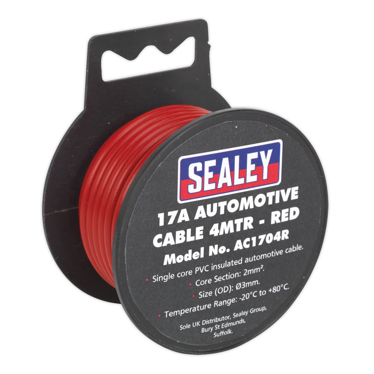 17A Thick Wall Automotive Cable 4m - Red AC1704R
