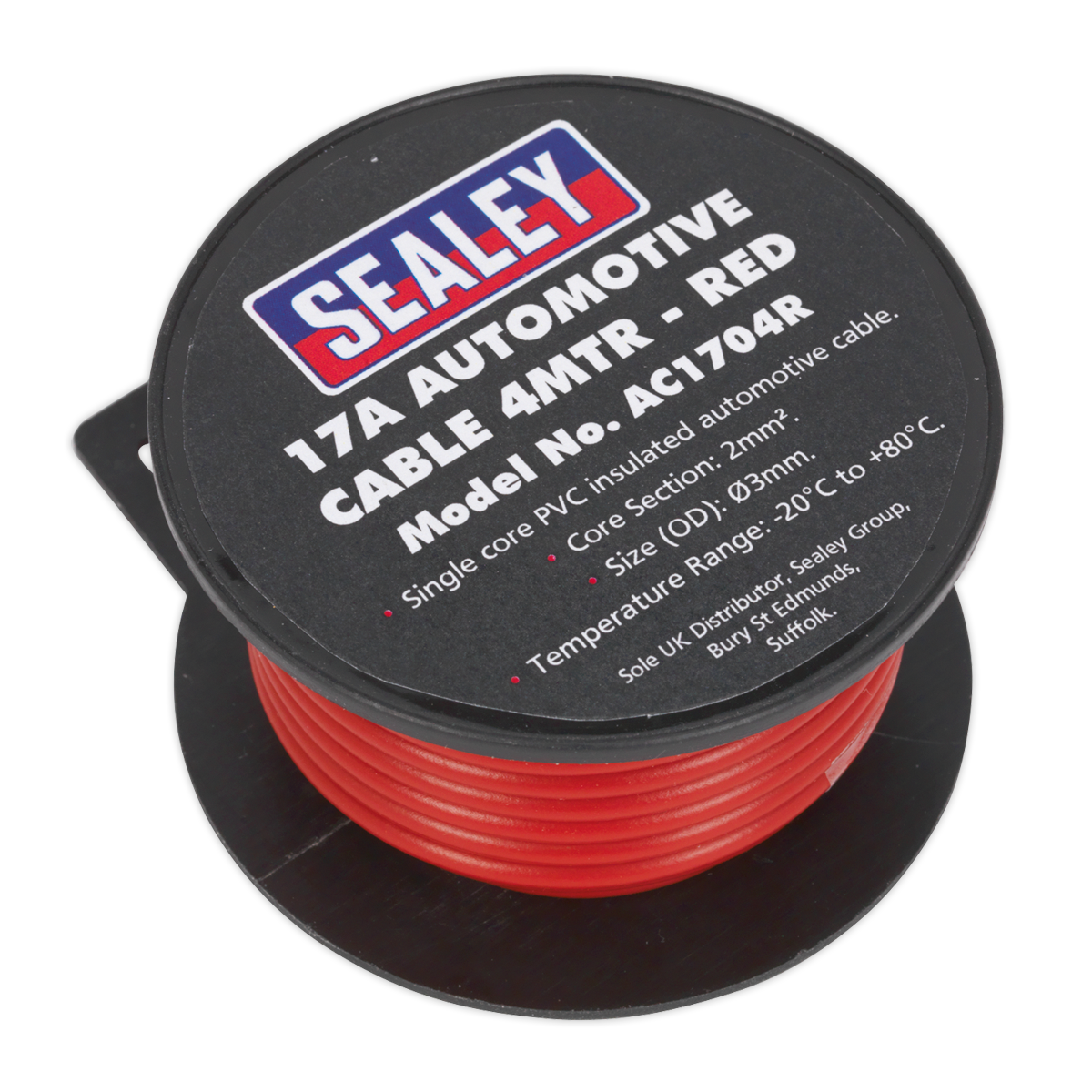 17A Thick Wall Automotive Cable 4m - Red AC1704R