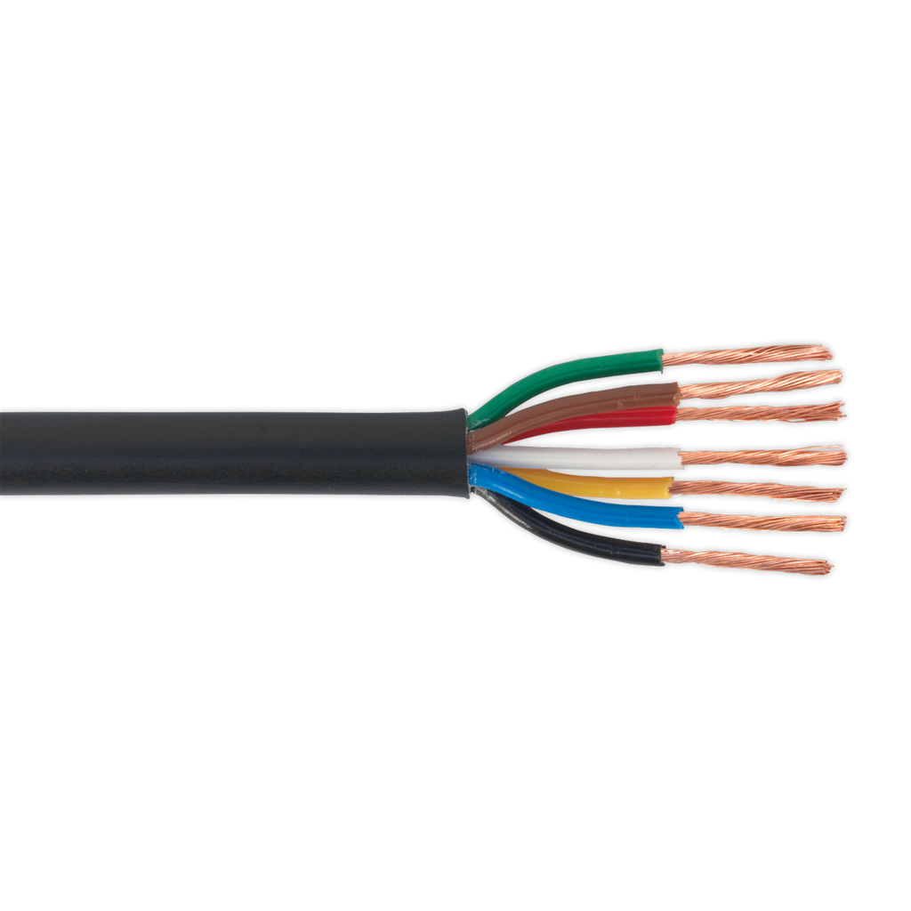 30m Thin Wall Automotive Cable 7 x 0.75mm² 24/0.20mm - Black AC24207CTH
