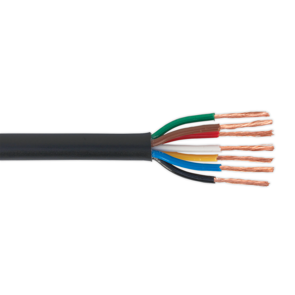 30m Thin Wall Automotive Cable 7 x 0.75mm² 24/0.20mm - Black AC24207CTH