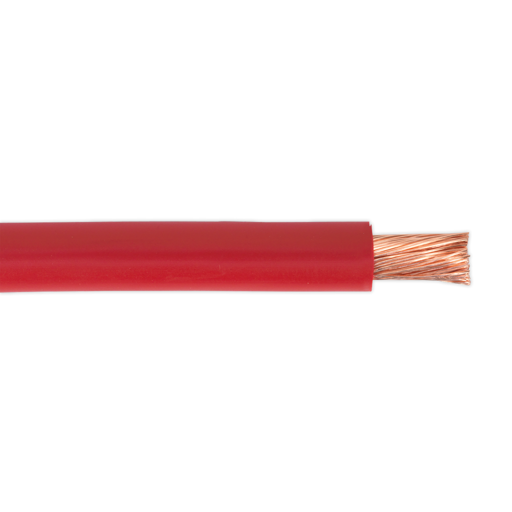 10m Automotive Starter Cable 196/0.40mm 25mm² 170A - Red AC25SQRE