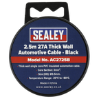 27A Thick Wall Automotive Cable 2.5m - Black AC2725B