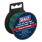 27A Thick Wall Automotive Cable 2.5m - Green AC2725G