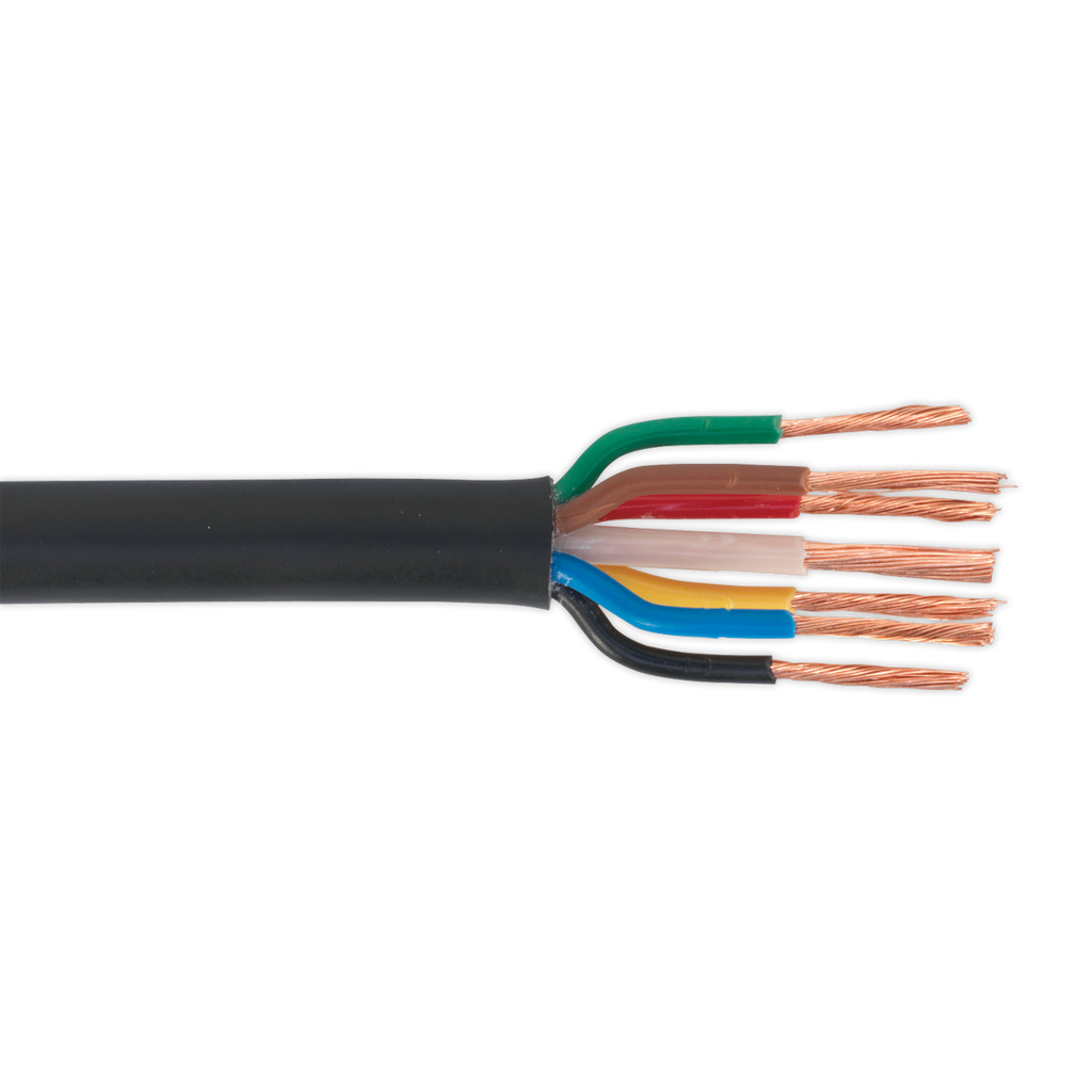 30m Thin Wall Automotive Cable 6 x 1mm² 32/0.20mm, 1 x 2mm² 28/0.30mm - Black AC28307CTH