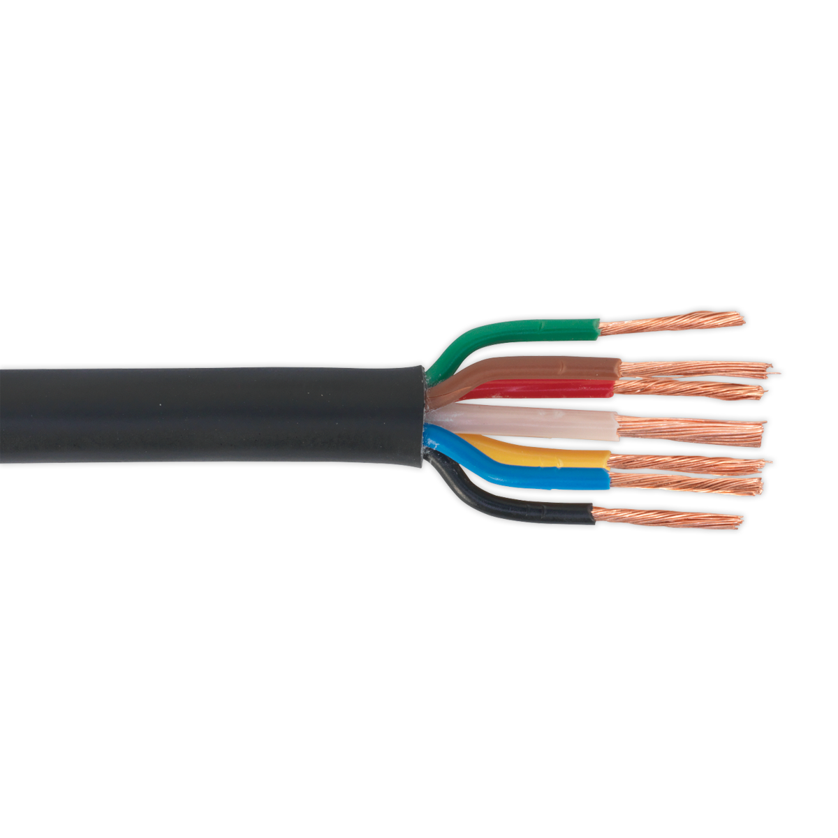 30m Thin Wall Automotive Cable 6 x 1mm² 32/0.20mm, 1 x 2mm² 28/0.30mm - Black AC28307CTH