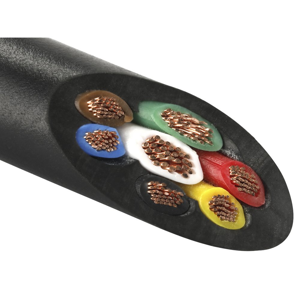 30m Thin Wall Automotive Cable 6 x 1mm² 32/0.20mm, 1 x 2mm² 28/0.30mm - Black AC28307CTH