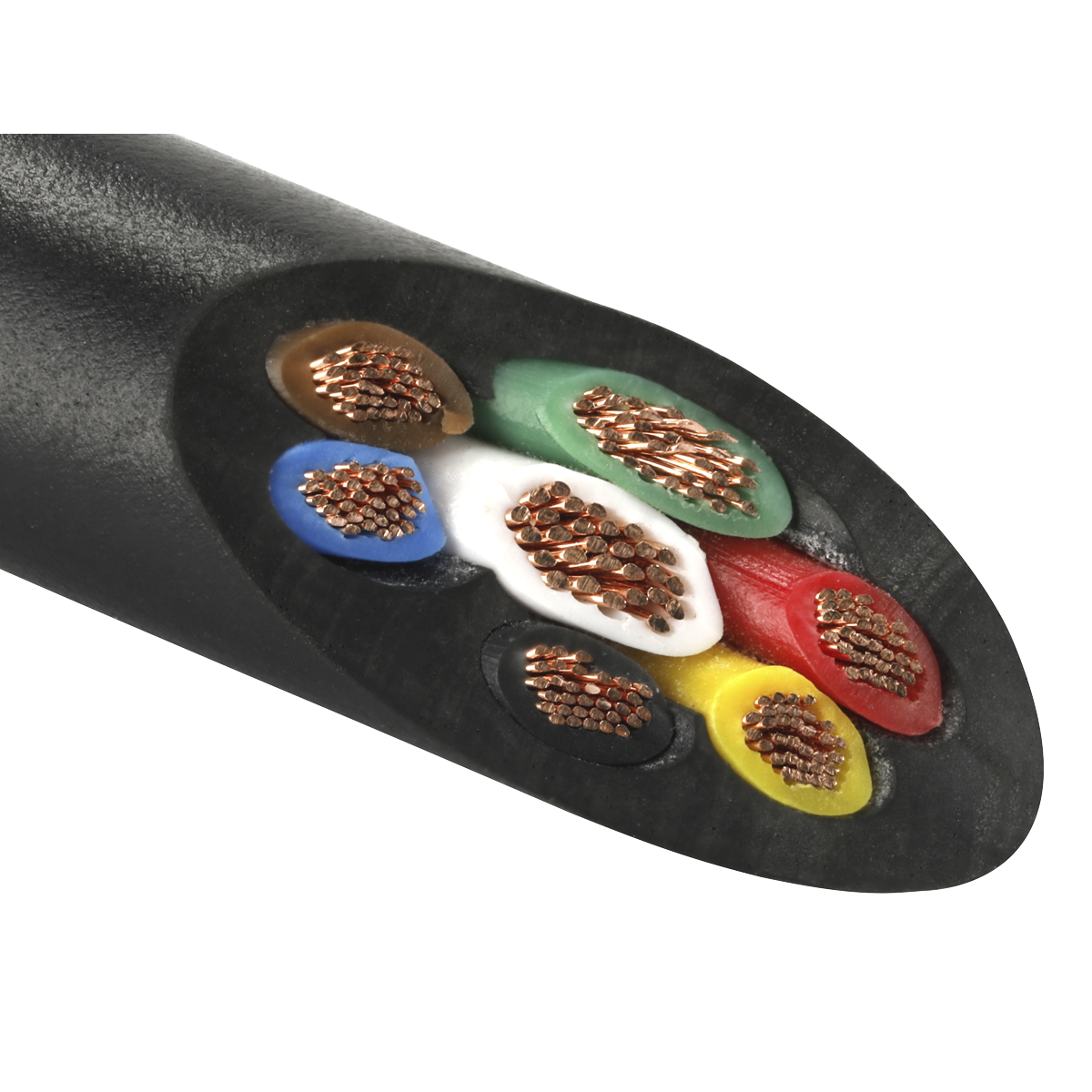 30m Thin Wall Automotive Cable 6 x 1mm² 32/0.20mm, 1 x 2mm² 28/0.30mm - Black AC28307CTH