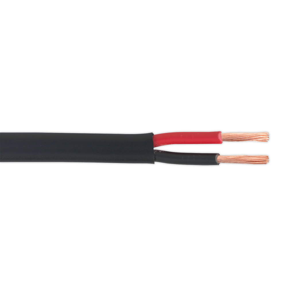 Thick Wall Flat Automotive Cable Twin 2 x 2mm² 28/0.30mm 30m - Black AC2830TWTK
