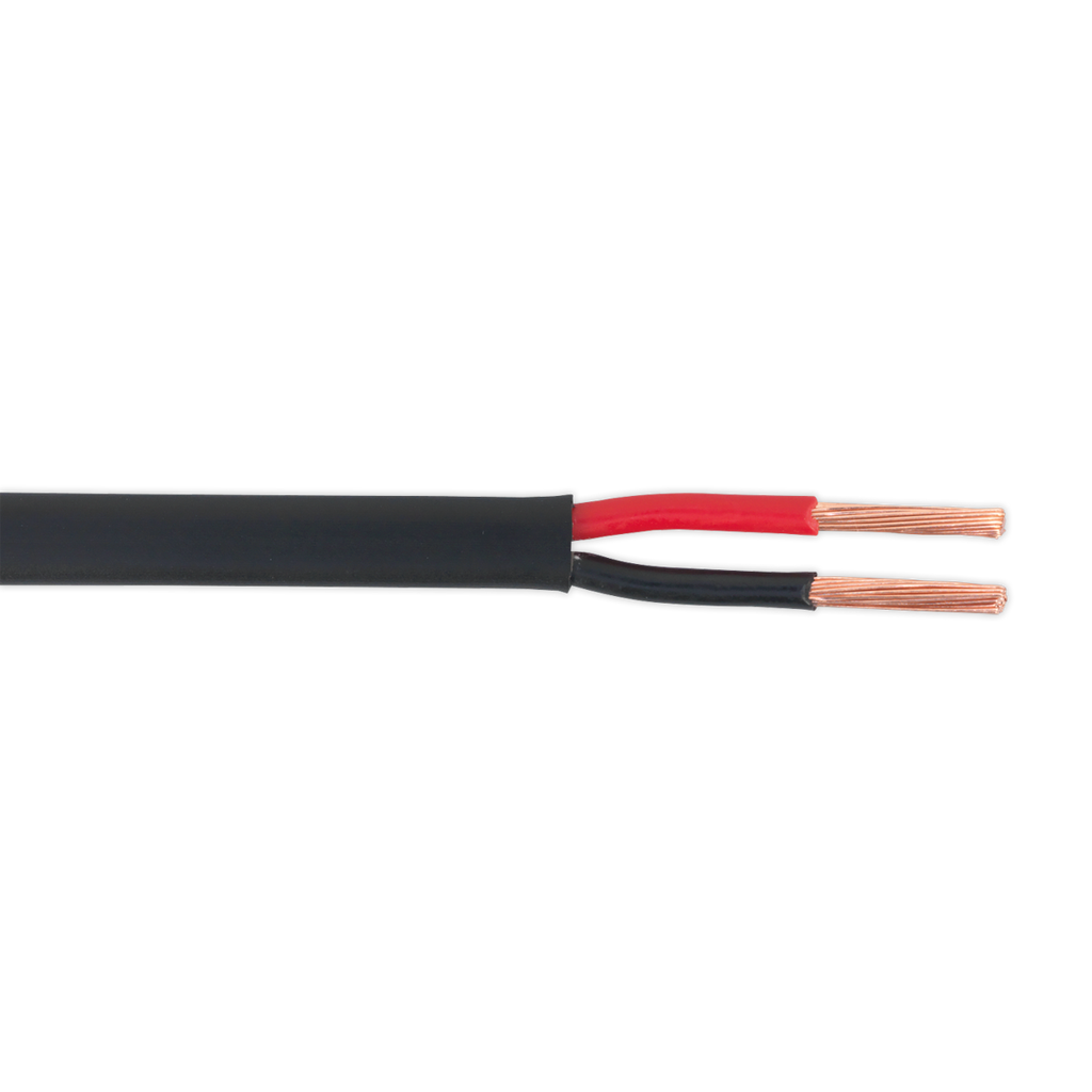 Thin Wall Flat Automotive Cable Twin 2 x 2mm² 28/0.30mm 30m - Black AC2830TWTN