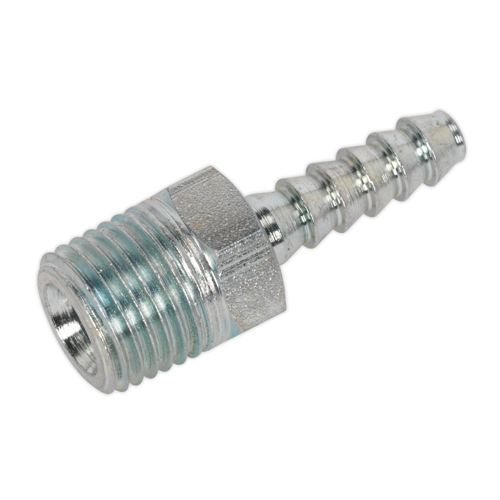 PCL Screwed Tailpiece Male 1/4"BSPT - 3/16" Hose - Pack of 5 AC38