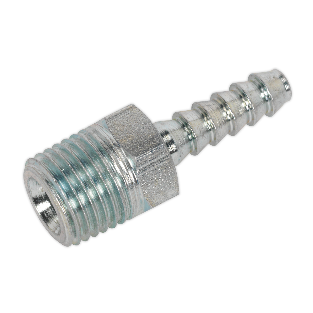 PCL Screwed Tailpiece Male 1/4"BSPT - 3/16" Hose - Pack of 5 AC38