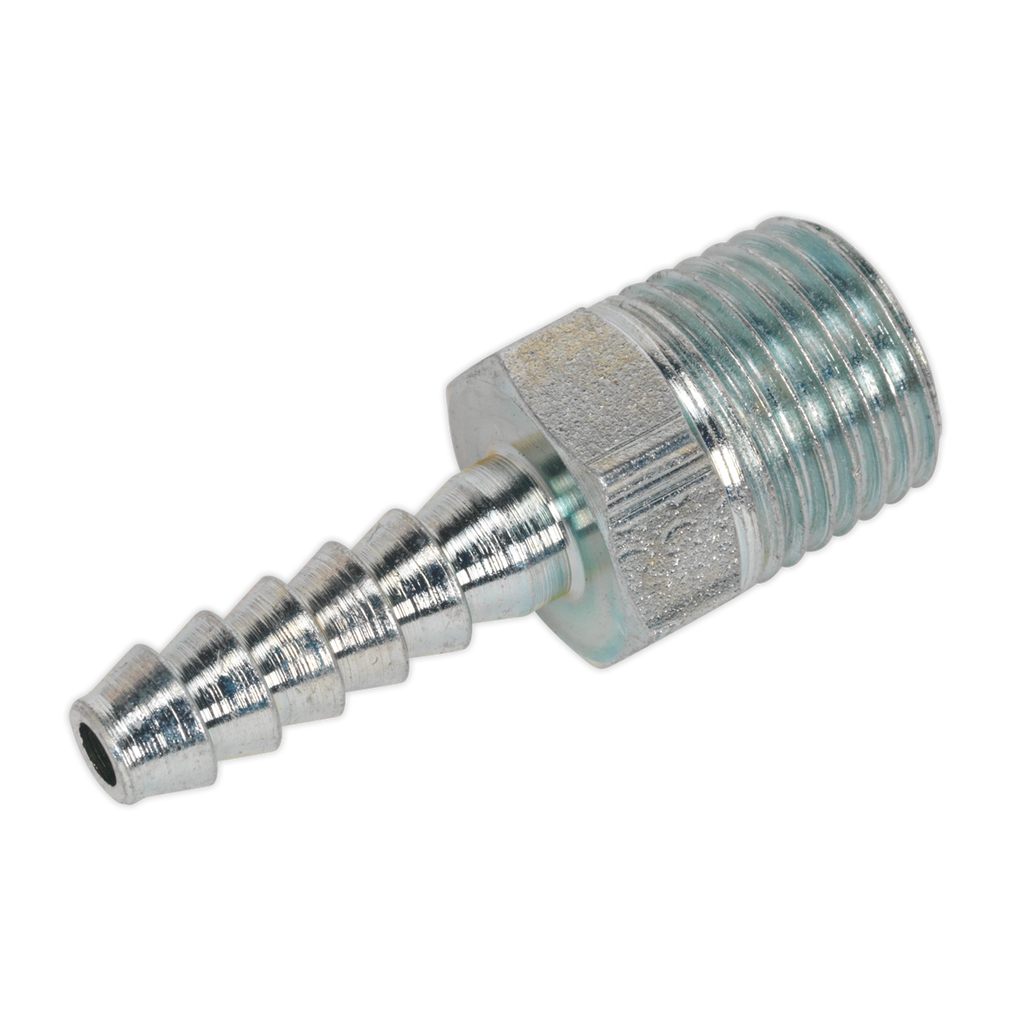 PCL Screwed Tailpiece Male 1/4"BSPT - 3/16" Hose - Pack of 5 AC38
