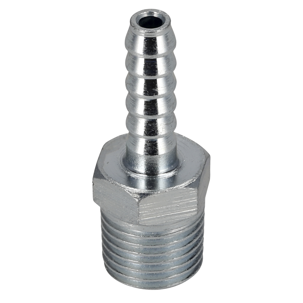 PCL Screwed Tailpiece Male 1/4"BSPT - 3/16" Hose - Pack of 5 AC38