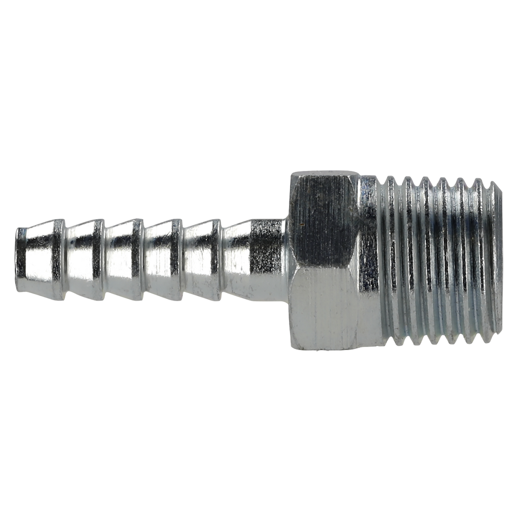 PCL Screwed Tailpiece Male 1/4"BSPT - 3/16" Hose - Pack of 5 AC38