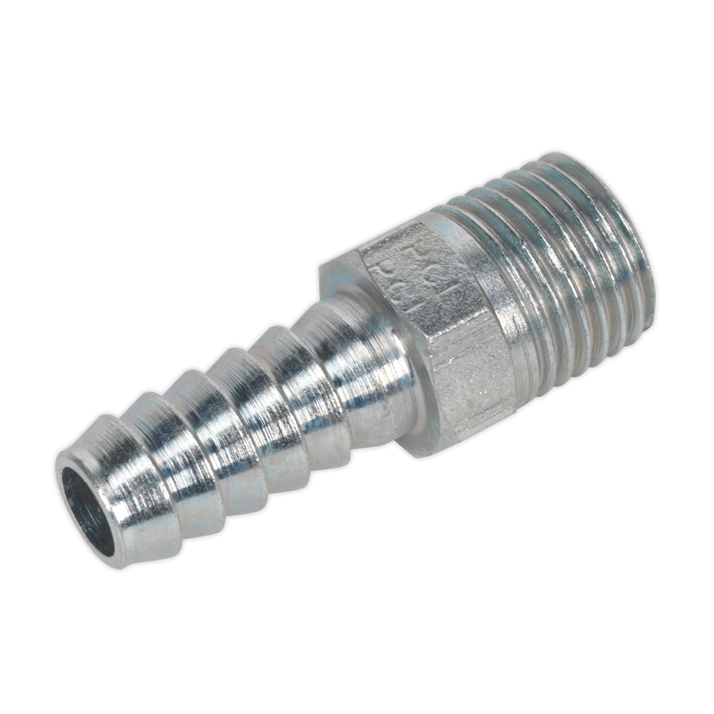 PCL Screwed Tailpiece Male 1/4"BSPT - 5/16" Hose - Pack of 5 AC39