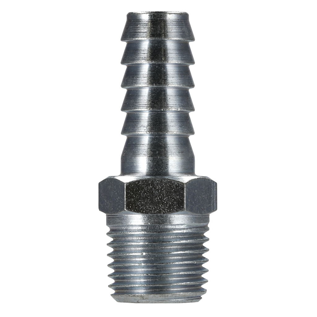 PCL Screwed Tailpiece Male 1/4"BSPT - 5/16" Hose - Pack of 5 AC39