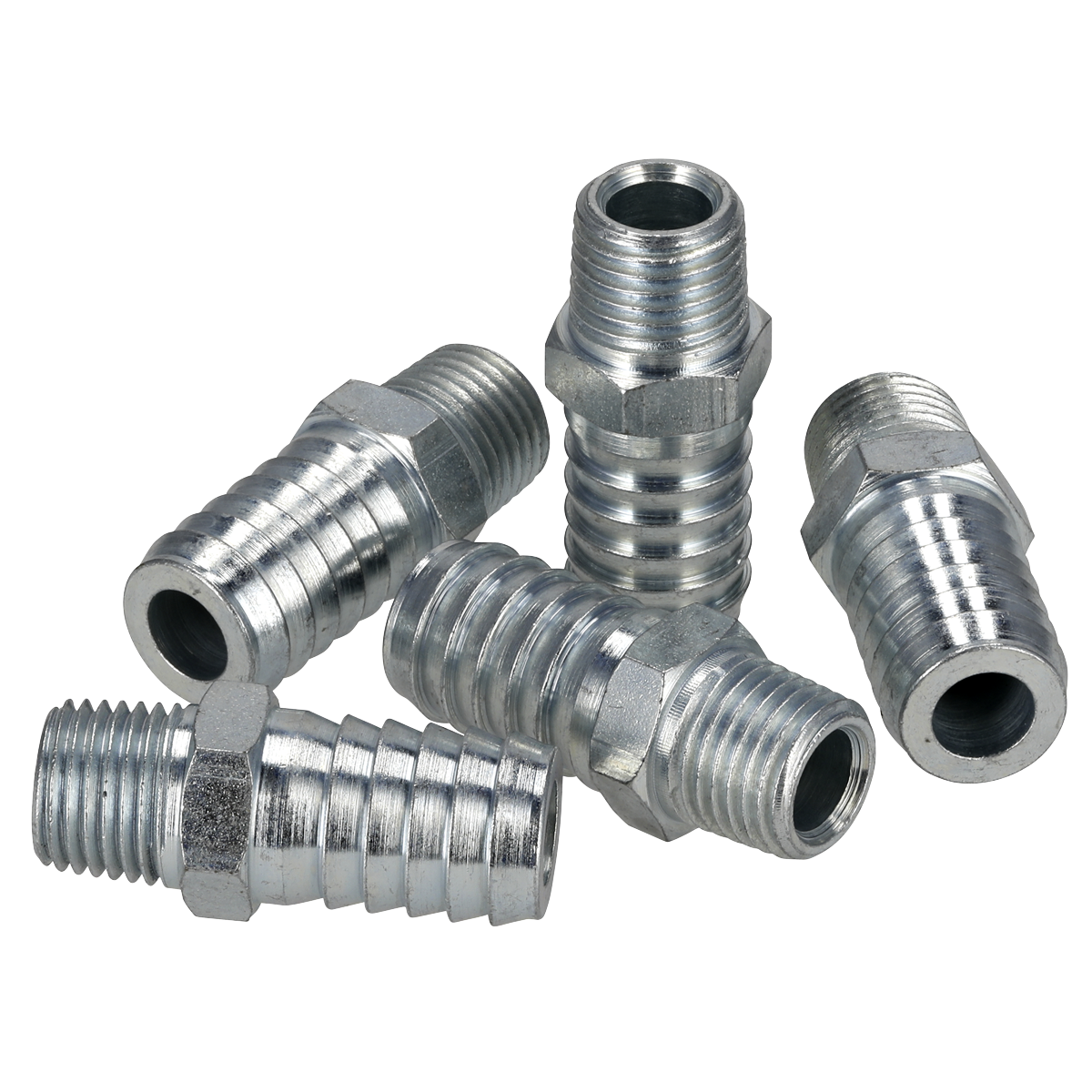 PCL Screwed Tailpiece Male 1/4"BSPT - 1/2" Hose - Pack of 5 AC40
