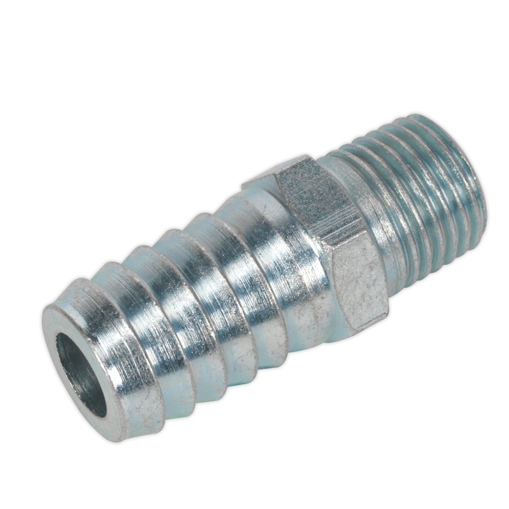 PCL Screwed Tailpiece Male 1/4"BSPT - 1/2" Hose - Pack of 5 AC40