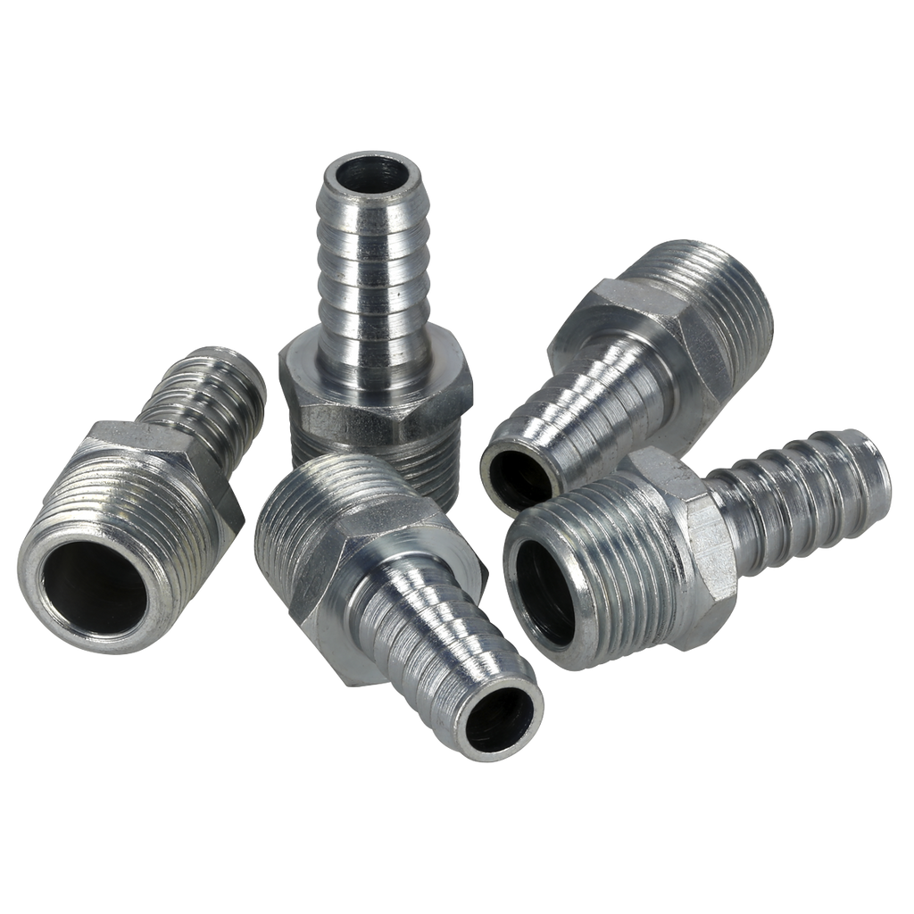 PCL Screwed Tailpiece Male 3/8"BSPT - 3/8" Hose - Pack of 5 AC41