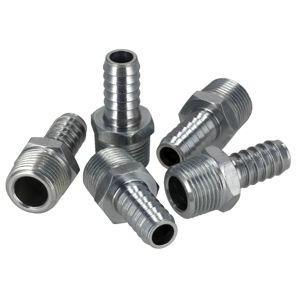 PCL Screwed Tailpiece Male 3/8"BSPT - 3/8" Hose - Pack of 5 AC41