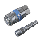 PCL Air Tool Coupling Kit 1/4"BSPT 2pc AC61