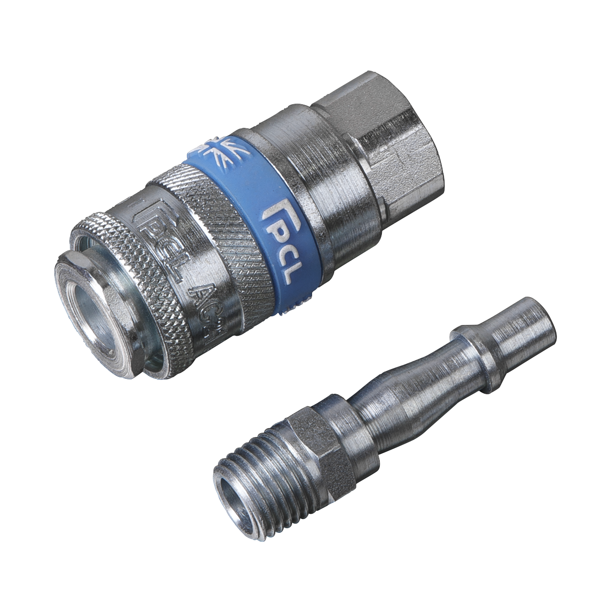 PCL Air Tool Coupling Kit 1/4"BSPT 2pc AC61