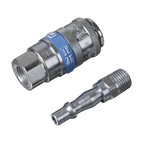 PCL Air Tool Coupling Kit 1/4"BSPT 2pc AC61